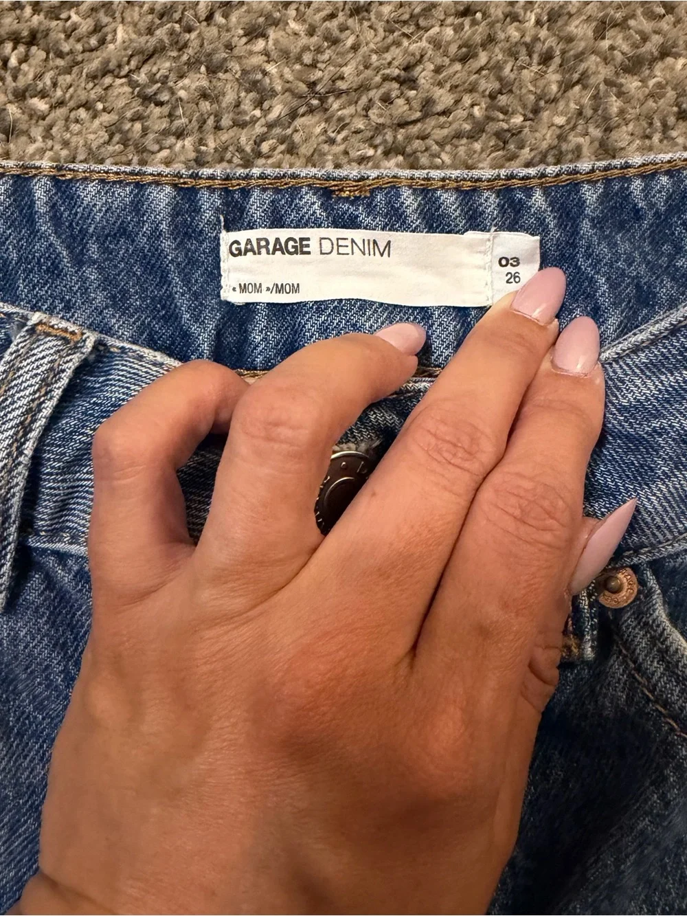 Garage denim Mom shorts